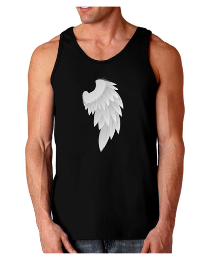 Single Right Angel Wing Design - Couples Dark Loose Tank Top-Mens Loose Tank Top-TooLoud-Black-Small-Davson Sales