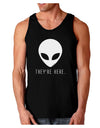 Alien They Are Here Dark Loose Tank Top-Mens Loose Tank Top-TooLoud-Black-XXX-Large-Davson Sales