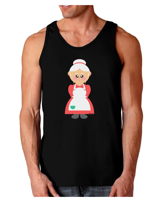 Cute Mrs Santa Claus Christmas Dark Loose Tank Top-Mens Loose Tank Top-TooLoud-Black-Small-Davson Sales