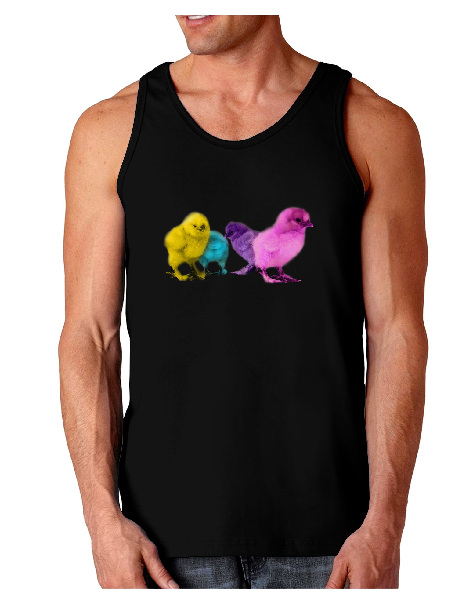 Real Life Peepers Dark Loose Tank Top-Mens Loose Tank Top-TooLoud-Black-Small-Davson Sales