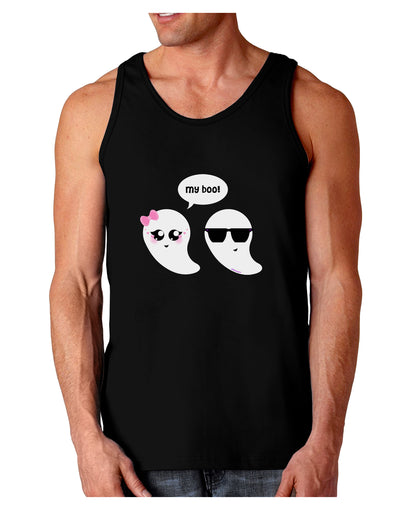 Cute Ghost Couple My Boo Halloween Dark Loose Tank Top-Mens Loose Tank Top-TooLoud-Black-Small-Davson Sales