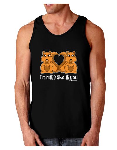 Cute Squirrels - I'm Nuts About You Dark Loose Tank Top by TooLoud-Mens Loose Tank Top-TooLoud-Black-Small-Davson Sales