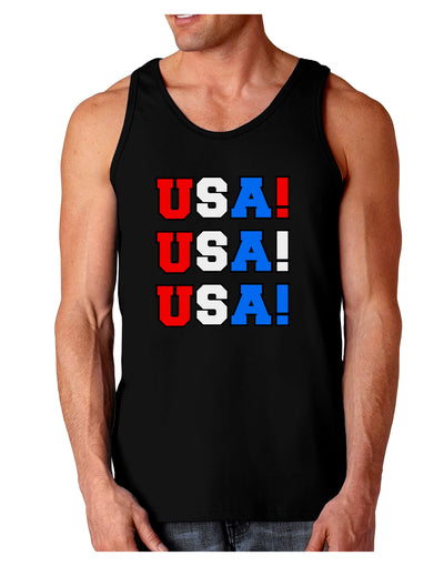 USA! USA! USA! Dark Loose Tank Top-Mens Loose Tank Top-TooLoud-Black-Small-Davson Sales