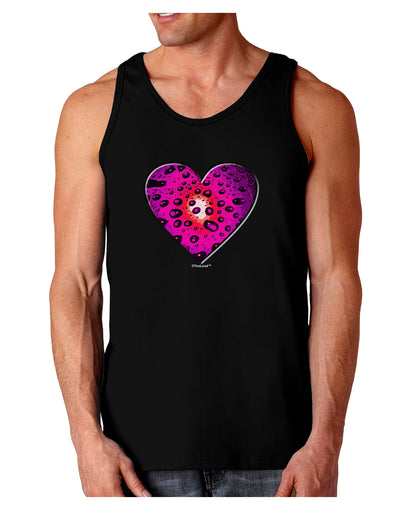 Water Droplet Heart Magenta Dark Loose Tank Top by TooLoud-Mens Loose Tank Top-TooLoud-Black-Small-Davson Sales