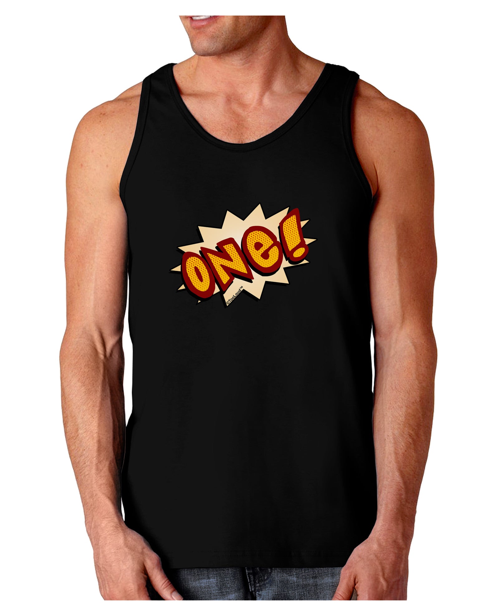 Onomatopoeia One Birthday Dark Loose Tank Top-Mens Loose Tank Top-TooLoud-Black-Small-Davson Sales