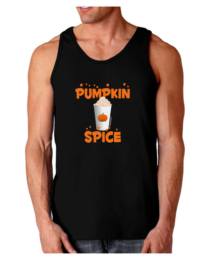 Pumpkin Spice Latte Hearts Dark Loose Tank Top-Mens Loose Tank Top-TooLoud-Black-Small-Davson Sales