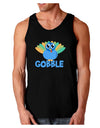 Cute Gobble Turkey Blue Dark Loose Tank Top-Mens Loose Tank Top-TooLoud-Black-Small-Davson Sales