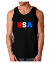 Collegiate USA Dark Loose Tank Top-Mens Loose Tank Top-TooLoud-Black-Small-Davson Sales