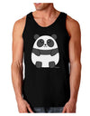 Cute Panda Bear Dark Loose Tank Top by TooLoud-Mens Loose Tank Top-TooLoud-Black-Small-Davson Sales