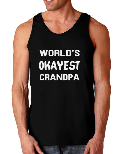 World's Okayest Grandpa Dark Loose Tank Top-Mens Loose Tank Top-TooLoud-Black-Small-Davson Sales