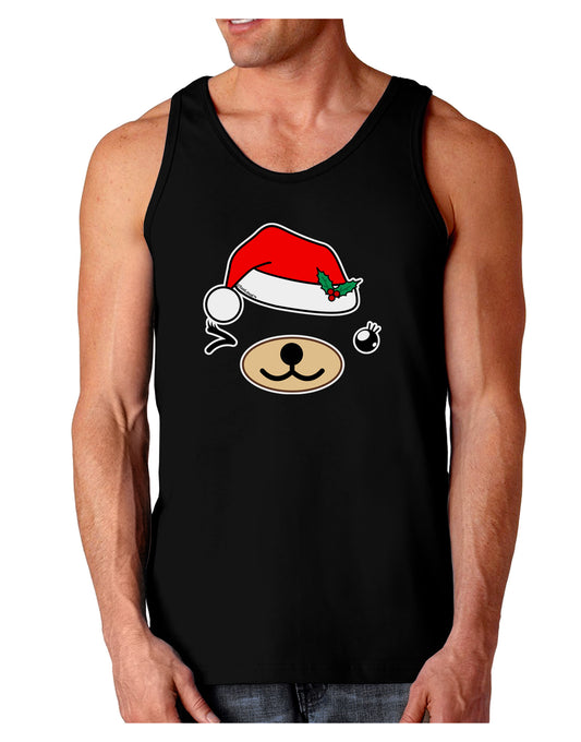 Kyu-T Face Beartholomea Santa Girl Bear Dark Loose Tank Top-Mens Loose Tank Top-TooLoud-Black-Small-Davson Sales