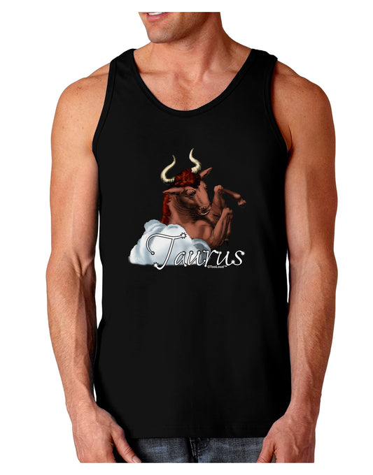 Taurus Color Illustration Dark Loose Tank Top-Mens Loose Tank Top-TooLoud-Black-Small-Davson Sales