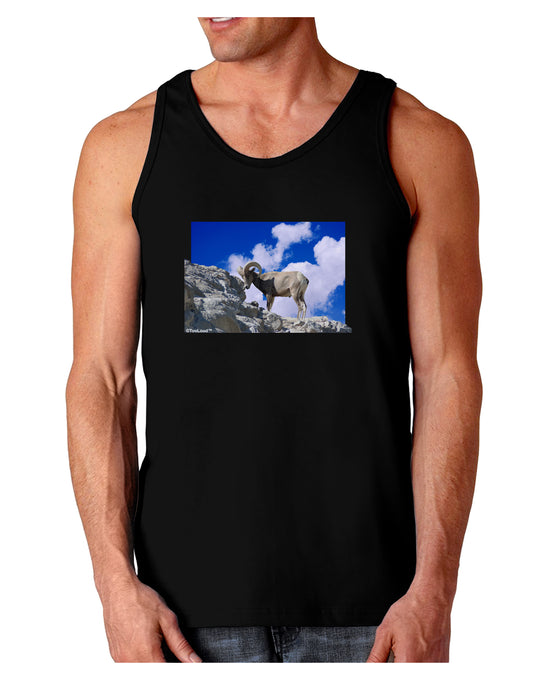 Bighorn Ram Dark Loose Tank Top-Mens Loose Tank Top-TooLoud-Black-Small-Davson Sales