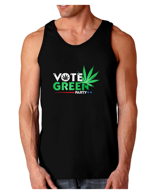 Vote Green Party - Marijuana Dark Loose Tank Top-Mens Loose Tank Top-TooLoud-Black-Small-Davson Sales