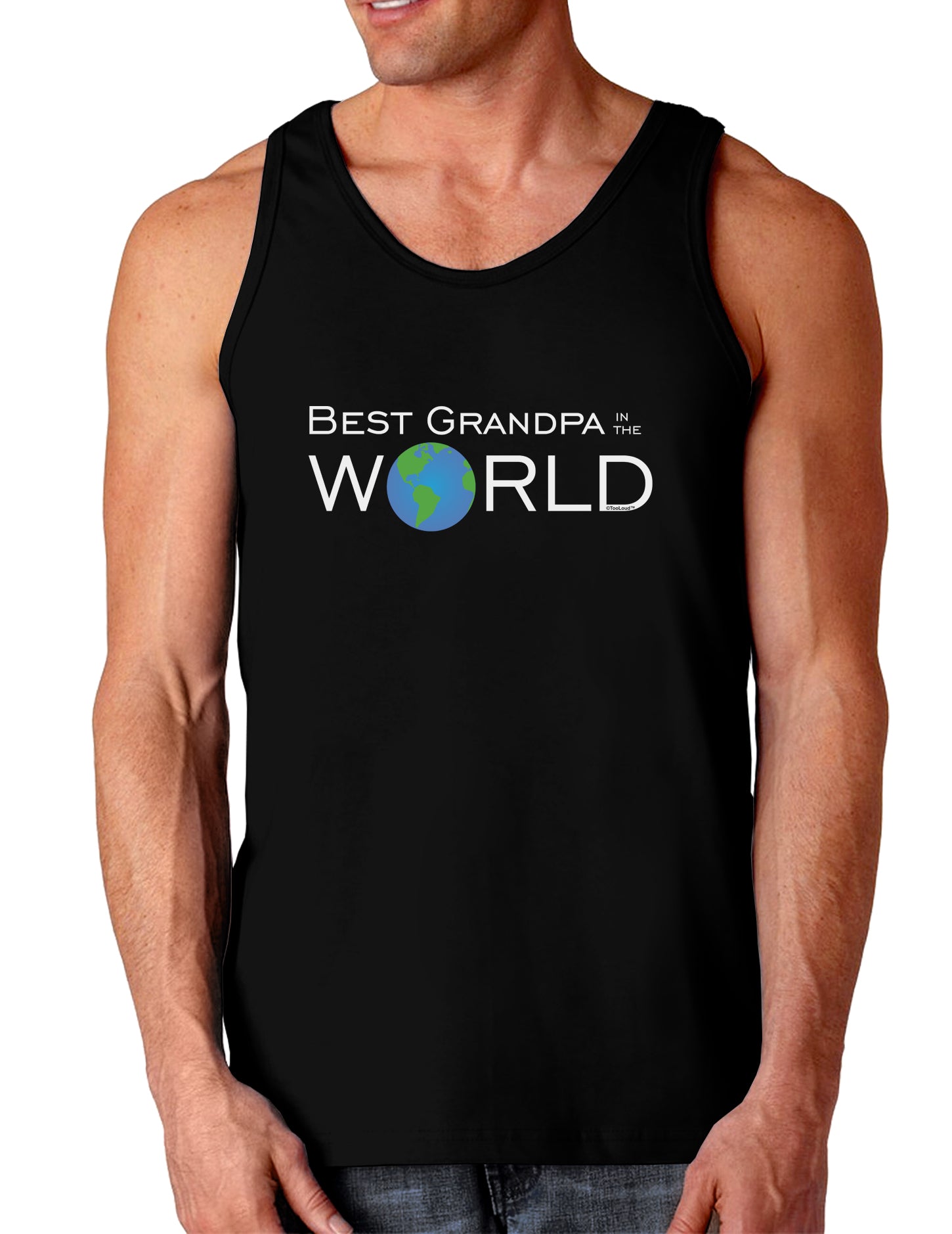 Best Grandpa in the World Dark Loose Tank Top-Mens Loose Tank Top-TooLoud-Black-Small-Davson Sales