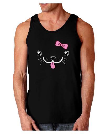 Kyu-T Face - Puppina Cute Girl Puppy Dog Dark Loose Tank Top-Mens Loose Tank Top-TooLoud-Black-Small-Davson Sales