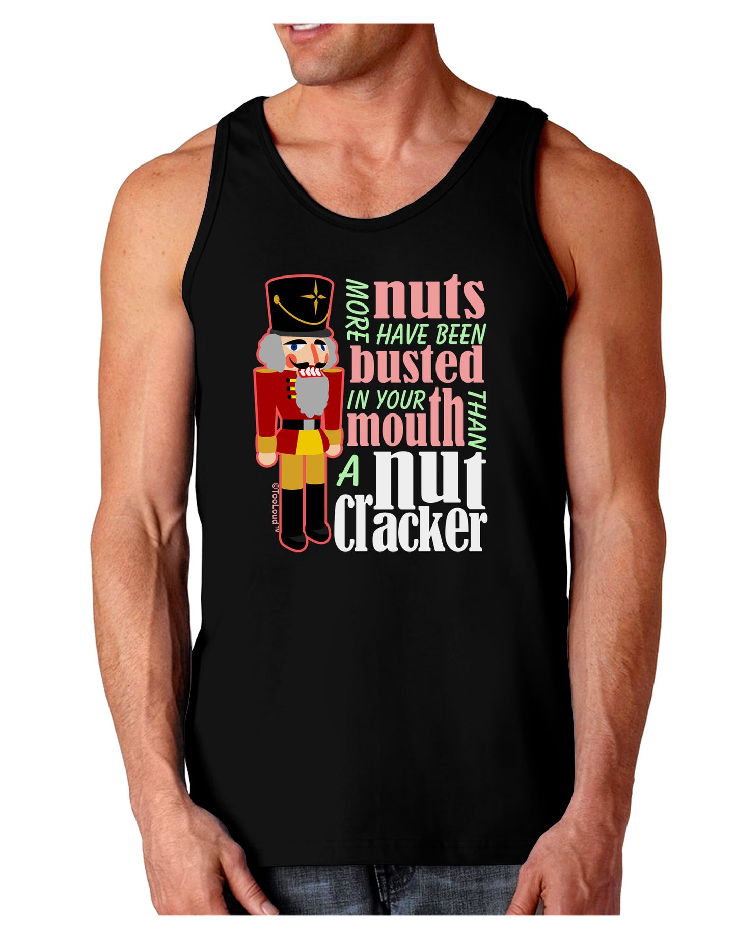 More Nuts Busted - Your Mouth Dark Loose Tank Top by-Mens Loose Tank Top-TooLoud-Black-Small-Davson Sales