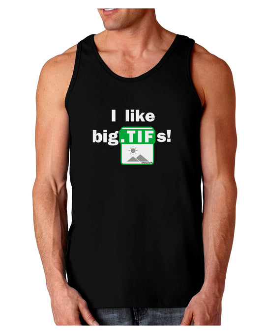 I Like Big Tifs Dark Loose Tank Top-Mens Loose Tank Top-TooLoud-Black-Small-Davson Sales