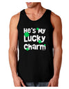 He's My Lucky Charm - Matching Couples Design Dark Loose Tank Top by TooLoud-Mens Loose Tank Top-TooLoud-Black-Small-Davson Sales