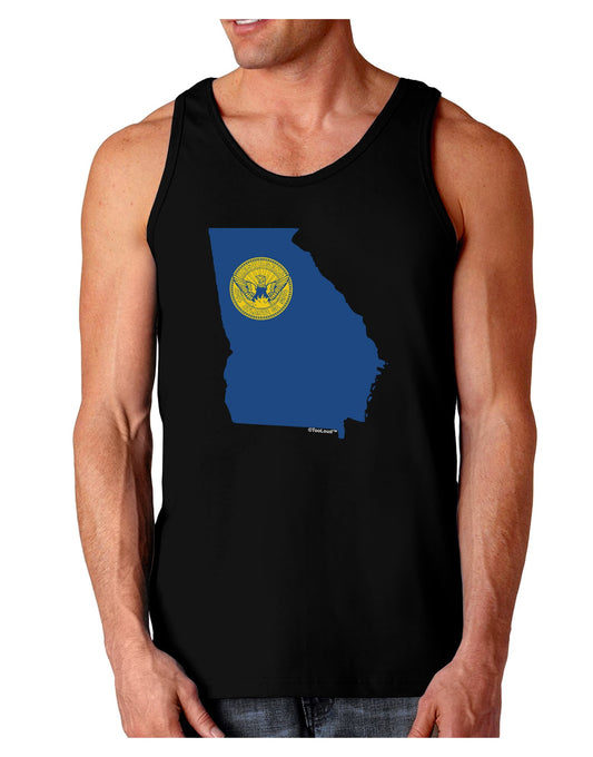 Atlanta Georgia Flag Dark Loose Tank Top-Mens Loose Tank Top-TooLoud-Black-XXX-Large-Davson Sales