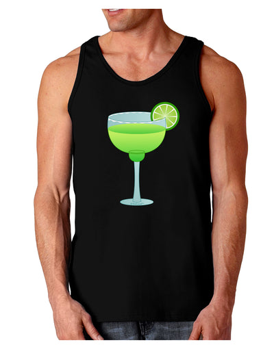 Green Margarita with Lime - Cinco de Mayo Dark Loose Tank Top by TooLoud-Mens Loose Tank Top-TooLoud-Black-Small-Davson Sales