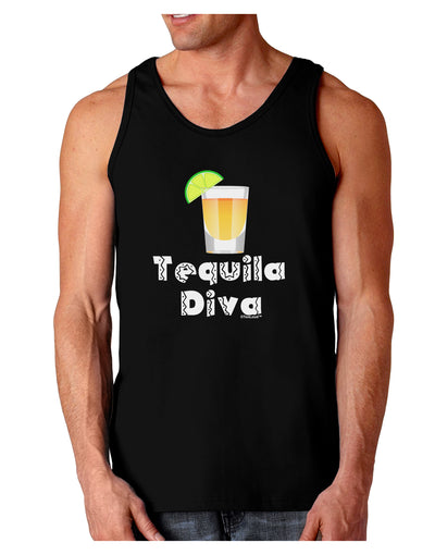 Tequila Diva - Cinco de Mayo Design Dark Loose Tank Top by TooLoud-Mens Loose Tank Top-TooLoud-Black-Small-Davson Sales