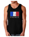 French Flag - France Text Distressed Dark Loose Tank Top by TooLoud-Mens Loose Tank Top-TooLoud-Black-Small-Davson Sales