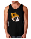 Disgruntled Cat Wearing Turkey Hat Dark Loose Tank Top by-Mens Loose Tank Top-TooLoud-Black-Small-Davson Sales