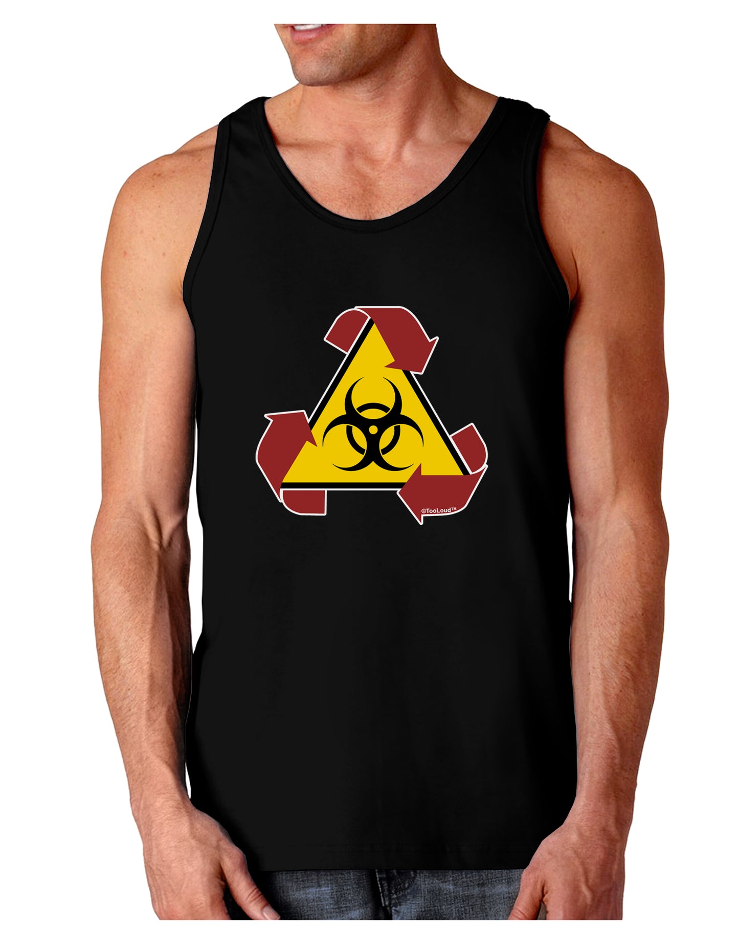 Recycle Biohazard Sign Dark Loose Tank Top by TooLoud-Mens Loose Tank Top-TooLoud-Black-Small-Davson Sales