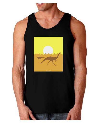 Jurassic Dinosaur Sunrise Dark Loose Tank Top by TooLoud-Mens Loose Tank Top-TooLoud-Black-Small-Davson Sales