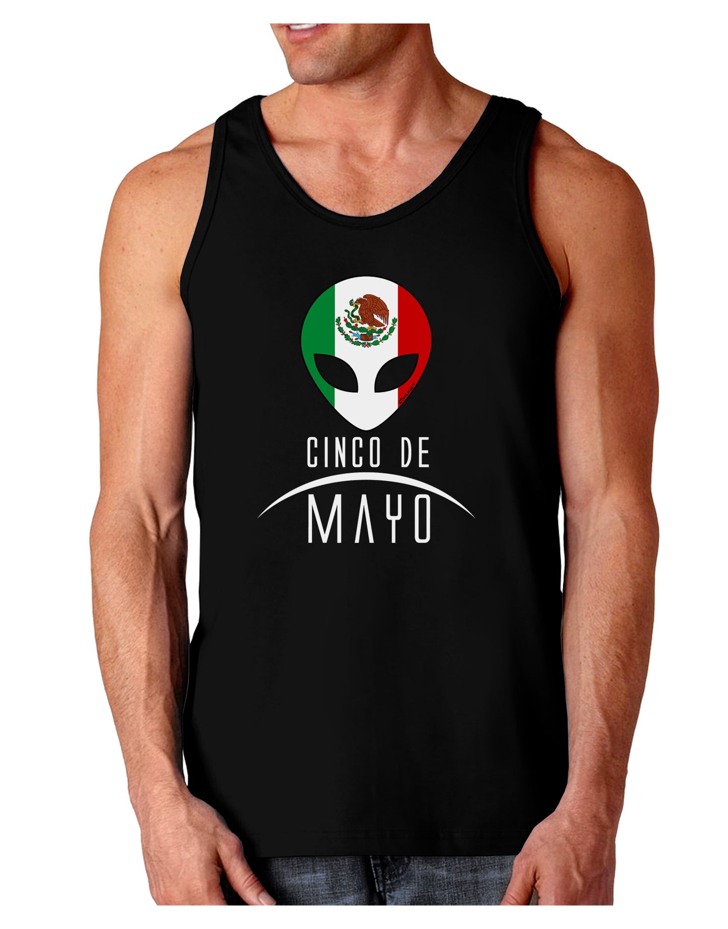 Mexican Extraterrestrial Text Dark Loose Tank Top-Mens Loose Tank Top-TooLoud-Black-Small-Davson Sales