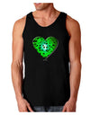 Water Droplet Heart Green Dark Loose Tank Top by TooLoud-Mens Loose Tank Top-TooLoud-Black-Small-Davson Sales