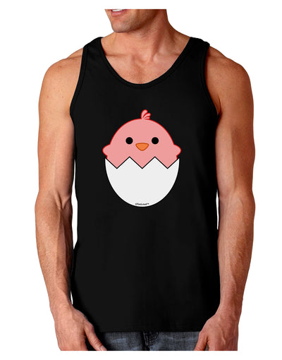 Cute Hatching Chick - Pink Dark Loose Tank Top by TooLoud-Mens Loose Tank Top-TooLoud-Black-Small-Davson Sales