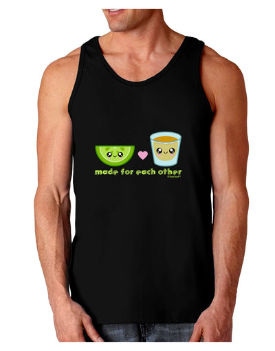 Cute Tequila Shot and Lime - Made For Each Other Dark Loose Tank Top by TooLoud-Mens Loose Tank Top-TooLoud-Black-Small-Davson Sales