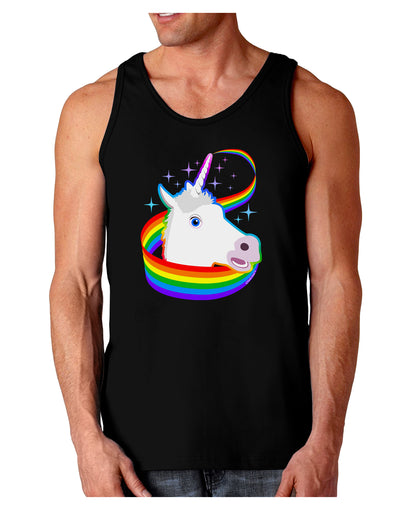 Magical Horn Rainbow Unicorn Dark Loose Tank Top-Mens Loose Tank Top-TooLoud-Black-Small-Davson Sales