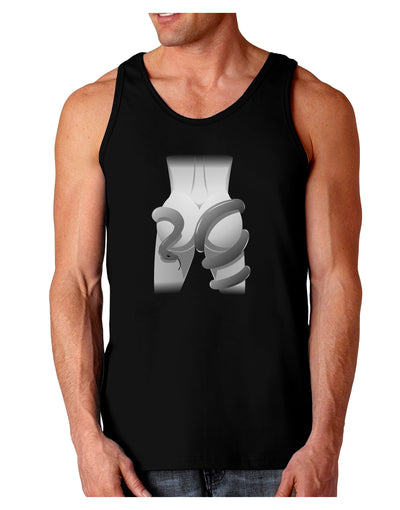 Lady Anaconda Design Grayscale Dark Loose Tank Top-Mens Loose Tank Top-TooLoud-Black-Small-Davson Sales