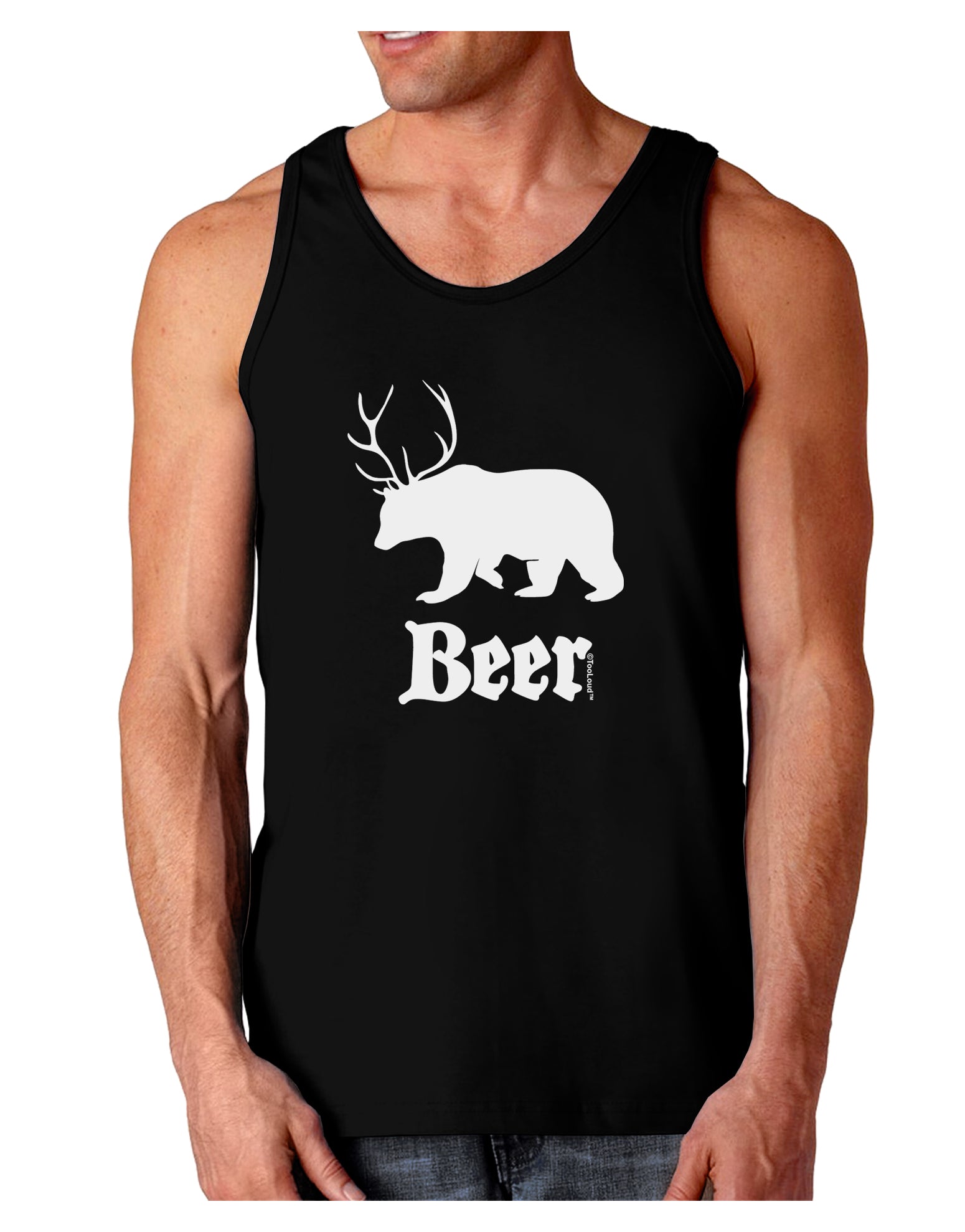 Beer Animal Dark Loose Tank Top-Mens Loose Tank Top-TooLoud-Black-Small-Davson Sales