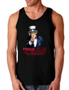 Uncle Sam Proud to be an American Dark Loose Tank Top-Mens Loose Tank Top-TooLoud-Black-Small-Davson Sales