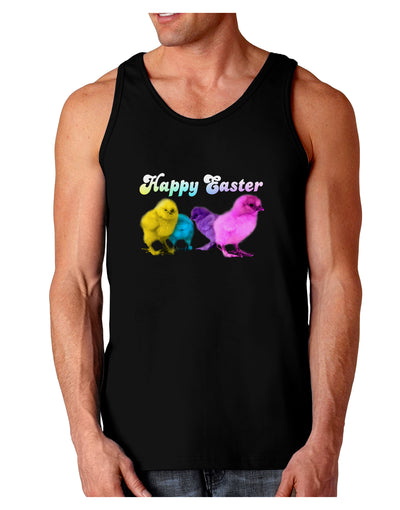 Happy Easter Peepers Dark Loose Tank Top-Mens Loose Tank Top-TooLoud-Black-Small-Davson Sales