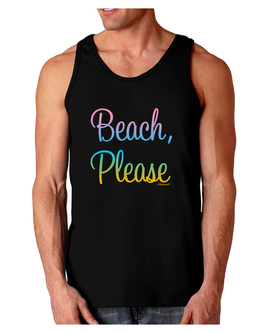 Beach Please - Summer Colors Dark Loose Tank Top-Mens Loose Tank Top-TooLoud-Black-Small-Davson Sales