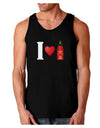 I Heart Sriracha Design Dark Loose Tank Top by TooLoud-Mens Loose Tank Top-TooLoud-Black-Small-Davson Sales