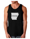 Arkansas - United States Shape Dark Loose Tank Top by TooLoud-Mens Loose Tank Top-TooLoud-Black-Small-Davson Sales