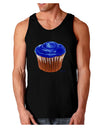 Giant Bright Blue Cupcake Dark Loose Tank Top by TooLoud-Mens Loose Tank Top-TooLoud-Black-Small-Davson Sales