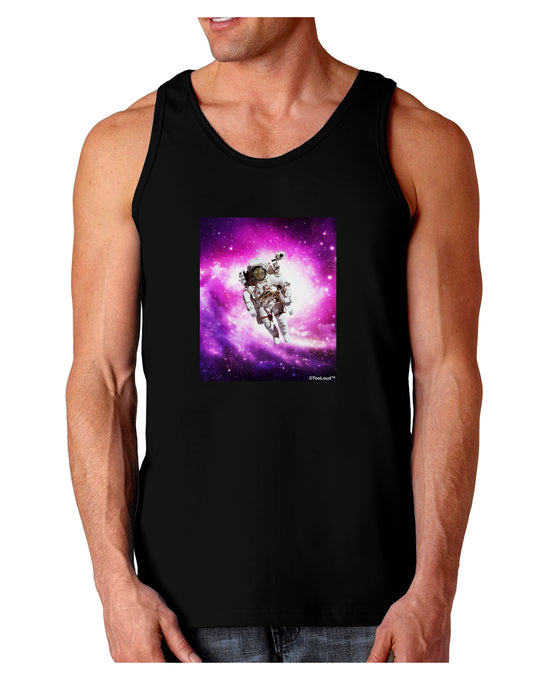 Astronaut Cat Dark Loose Tank Top-Mens Loose Tank Top-TooLoud-Black-Small-Davson Sales