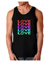 Colorful Love Kisses Dark Loose Tank Top-Mens Loose Tank Top-TooLoud-Black-Small-Davson Sales