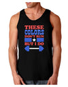 These Colors Don't Run But I Do - Patriotic Workout Dark Loose Tank Top-Mens Loose Tank Top-TooLoud-Black-Small-Davson Sales