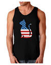 Patriotic Cat Design Dark Loose Tank Top by TooLoud-Mens Loose Tank Top-TooLoud-Black-Small-Davson Sales