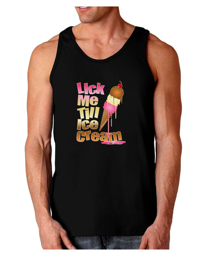 Lick Me Till Ice Cream Dark Loose Tank Top-Mens Loose Tank Top-TooLoud-Black-Small-Davson Sales