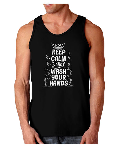 Keep Calm and Wash Your Hands Dark Dark Loose Tank Top Black 3XL Toolo