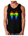 Rainbow Gay Men Holding Hands Dark Loose Tank Top-Mens Loose Tank Top-TooLoud-Black-Small-Davson Sales